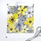 Blooms Yellow Flowers Floral Grey Gray Rose Custom Printed Fabric by Spoonflower Various Fabrics by the Yard or Fat Quarter